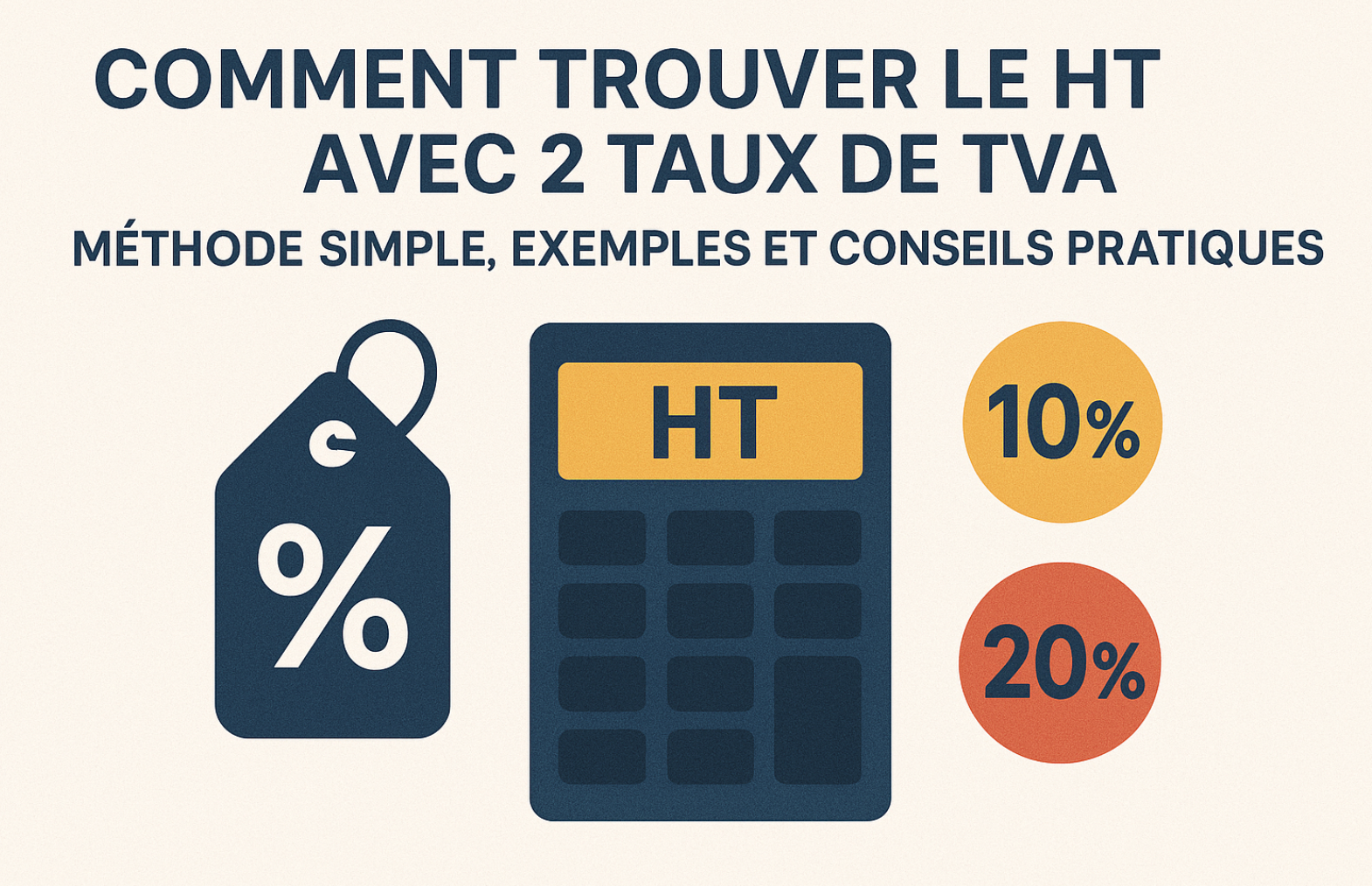 comment trouver le ht avec 2 taux de tva